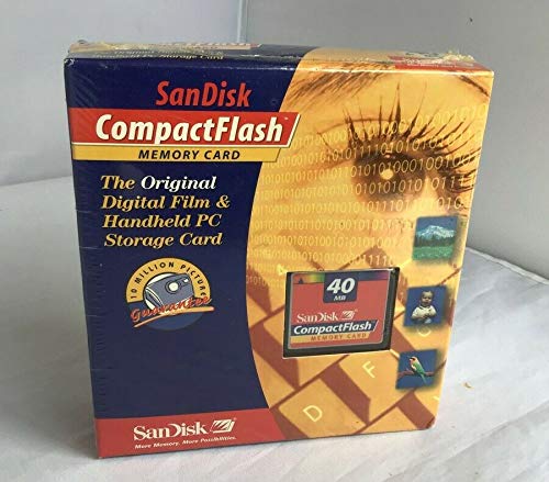 Vintage SanDisk 40MB Compact Flash Memory Card (SDCFB-40-144)