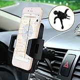 Car Mount,Car Phone Holder Air Vent Bvenko Hide Lightning Cable and 360° Swivel Air Vent Car Phone Mount with A Quick Release Button Silicone pad Phone Holder for iPhone X,8/7Plus,Galaxy S8/7 and Othe