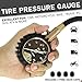 Motor Luxe Tire Pressure Gauge 60 PSI - Accurate Heavy Duty Dial for Your Car Truck and Motorcycle - 4 Free Valve Caps