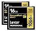 Lexar Professional 1066x 16GB CompactFlash Card LCF16GCRBNA10662 - 2 Pack