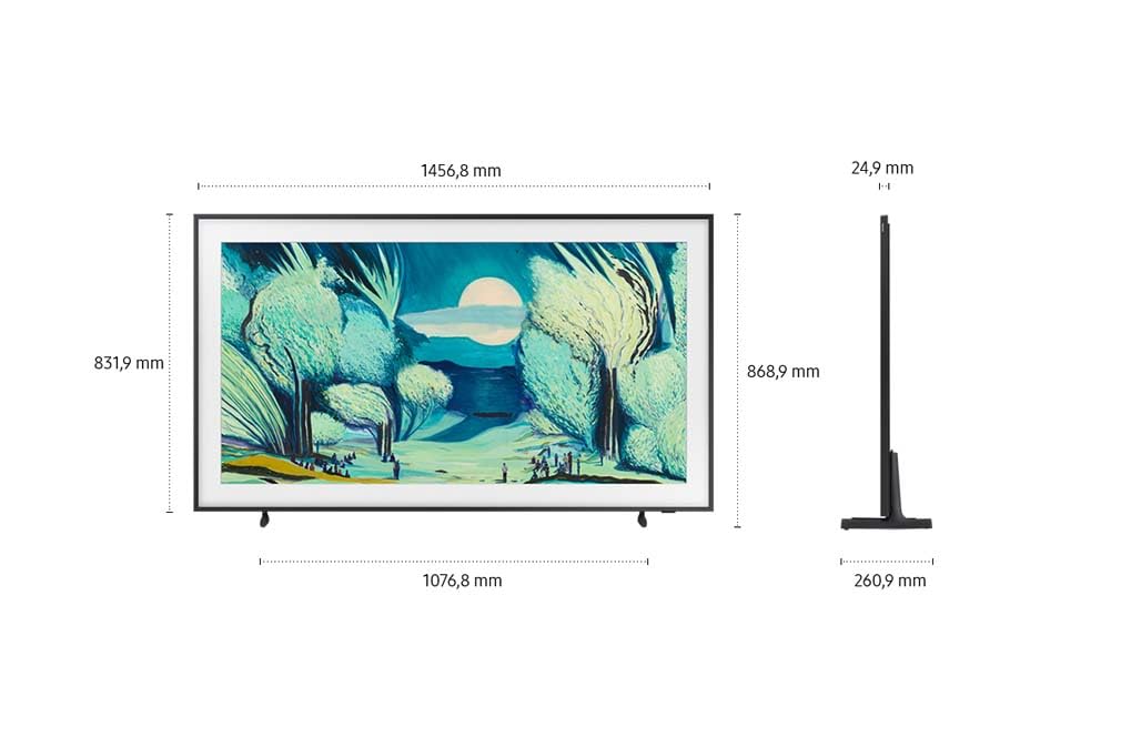 Samsung The Frame LS03F 4K QLED 65 Zoll (163 cm) UHD Fernseher, Modern Frame Design, NQ4 AI Gen2 Prozessor, Art Mode, Artful Picture Quality, One Connect Kabel, Samsung Vision AI Smart TV 5