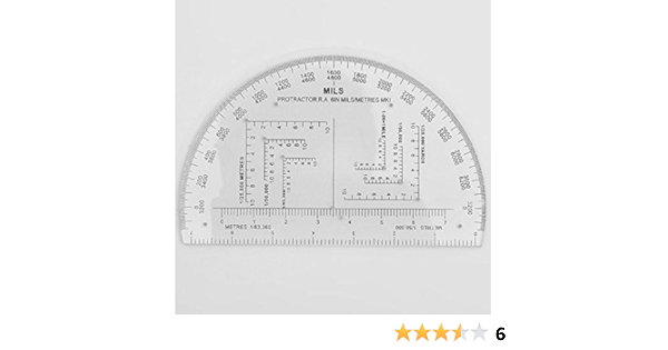 standard issue military 6 ra mils protractor jamo nero militaria surplus equipment collectable military surplus field gear