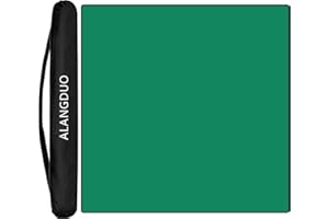 ALANGDUO Mahjong Mat with Black Carrying Bag, Anti Slip and Noise Reduction Table Cover for Mahjong, Poker, Card Games, Dominoes, Board Games, Slip Resistant Mat (Green)