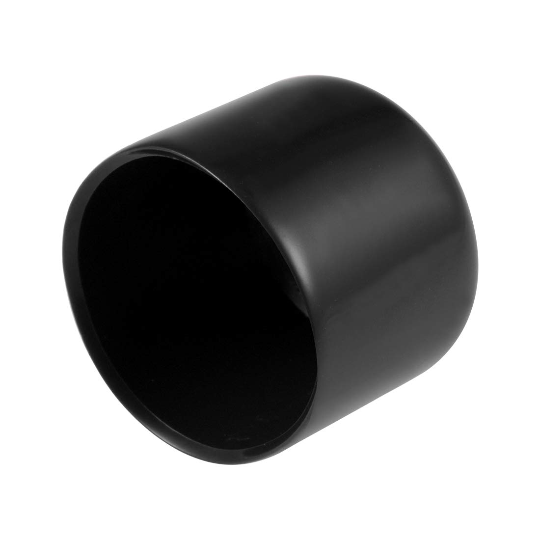 sourcing map 20pcs Rubber End Caps 26mm ID Vinyl Round Tube Bolt Cap Cover Thread Protectors Black