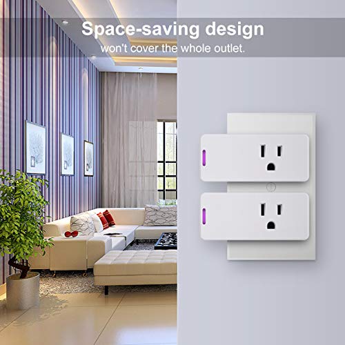 Smart Plug, Surge Protector, POWRUI Wifi Outlet Compatible with Alexa, Google Home & IFTTT, No Hub Required, Remote Control your home appliances from Anywhere, 15A,1080 Joules, ETL Certified (2 packs) - Thumbnail 6