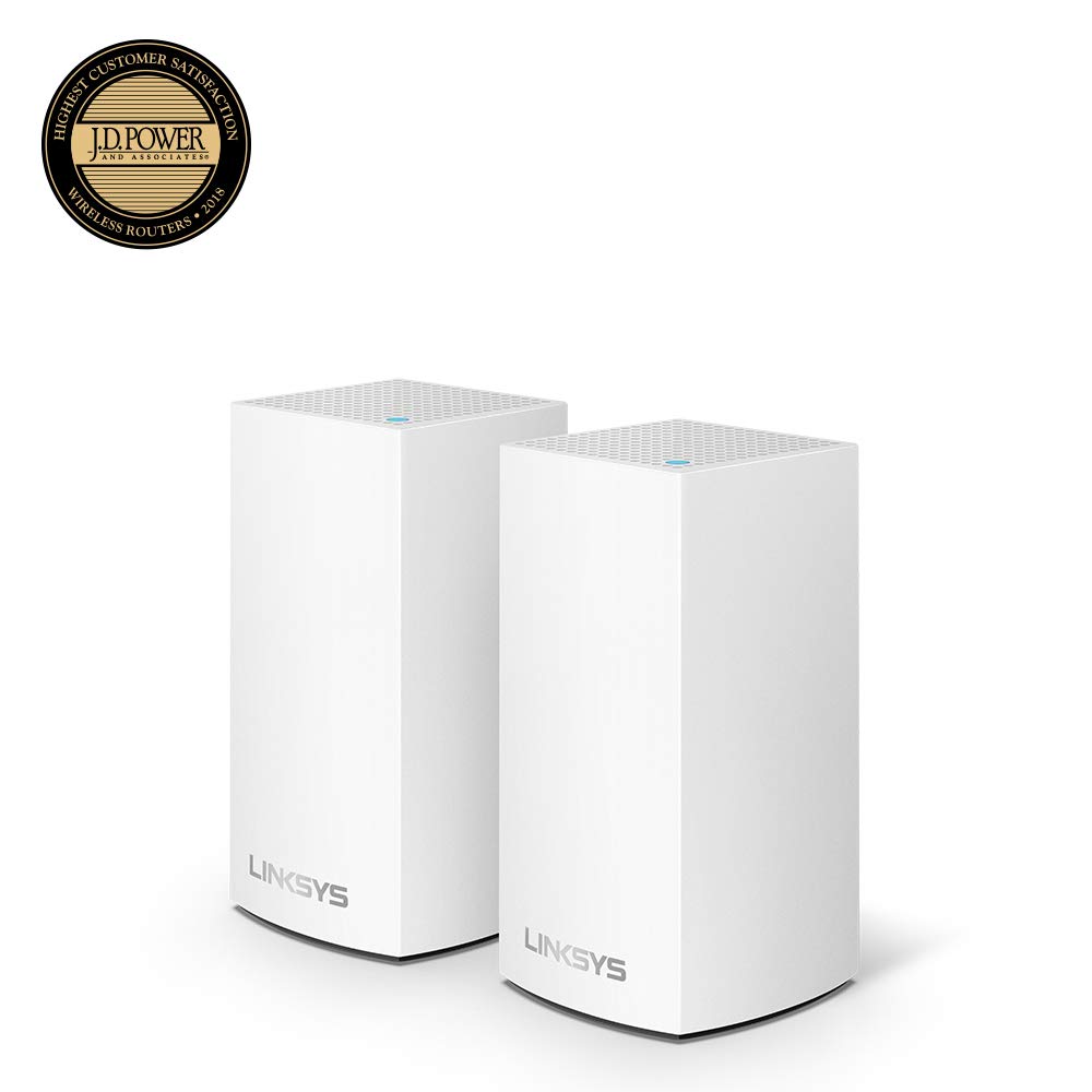 Linksys Velop Home Mesh WiFi System – WiFi Router/WiFi Extender for Whole-Home Mesh Network (2-pack, White)