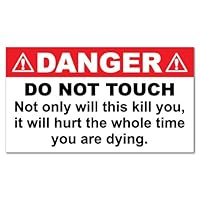 Danger Do Not Touch Animal Sticker Funny Car Stickers Novelty Decals