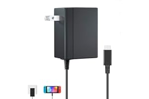 Charger for Nintendo Switch,AC Adapter Compatible with Switch OLED and Switch Lite,15V/2.6A Power Supply Support Switch TV Mo