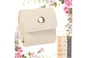 EPMANN Mini Travel Jewelry Bag, Mini Travel Jewelry Roll Bag with Buckle, Portable Foldable Travel Jewelry Organizer Case, Small Jewelry Box for Earrings, Rings, Necklaces(White)