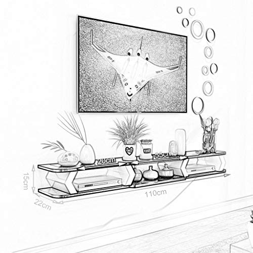Floating Shelf Floating Shelf Wall Mount TV Cabinet Wall Background Storage Shelf for DVD/Blu-Ray Players Satellite TV Box Cable Box (Color : B, Size : 110CM)
