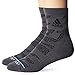 adidas Men's Tiger Style High Quarter Sock (2-Pair), Onix/Black/Collegiate Light Blue, Large, (Shoe Size 6-12)