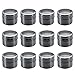 Bekith 12 Pack Stainless Steel Magnetic Multi-Purpose Spice Storage Tins, Clear Top Lid with Sift or Pour, Magnetic on Refrigerator and Grill