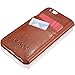 KAVAJ iPhone 6S/6 Case Leather Dallas Cognac Brown - Genuine Leather Cover with Business Card Holder. Slim Fit Flip Case As Premium Accessory for Original Apple iPhone 6S and 6 Doubles As A Wallet.