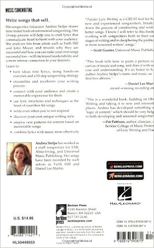 Popular Lyric Writing 10 Steps to Effective Storytelling