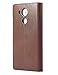 Huawei Mate 8 Case, Pasonomi® [Smart Window View] Genuine Leather Stand Cover Case - Ultra Thin Slim Flip Wallet Case for Huawei Mate 8 2015 Release (Brown)