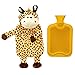 HomeTouch Hot Water Bottle Premium Hot Rubber Bag with Cute Soft Animal Cover (2 Liters - Giraffe)