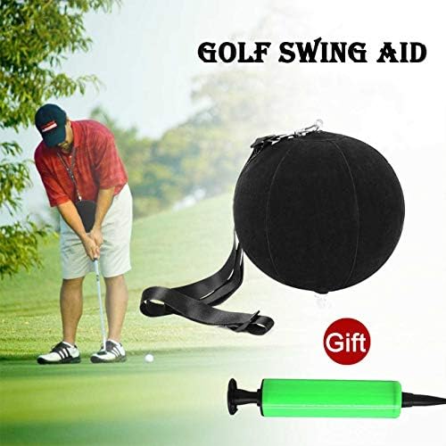 Diriway Golf Impact Ball Training Aids, Swing Trainer Aid Posture Correction Training Supplies Inflatable Posture Correction Tool Adjustable Smart Arm Movement - Inflator Included