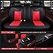 Super PDR 13pcs Bucket seat Covers Anti-Slip Backing PU Leather car seat Covers Cushions 5 Seats Full Set for Most Cars,suvs,Vans Trucks(Wine Red, L)