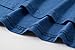 LARACE Women 3/4 Sleeve Tunic Top Loose Fit Flare T-Shirt(3X, Steel Blue)