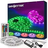 DAYBETTER LED Strip Lights 600leds 32.8ft with Remote SMD 5050 Color Changing LED Strip Light Kit for Room, Kitchen, Bedroom, Home Decoration Led Lights
