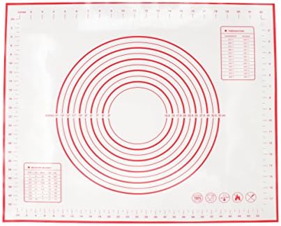 ETHDA Silicone Pastry Mat Extra Large with Measurements, Dough Rolling Baking Sheet, Non-Slip, Non-Stick,Oven Liner for Fondant,Pie Crust,Cookie, Mother's Day Gift, XL (19.5"x23.5")
