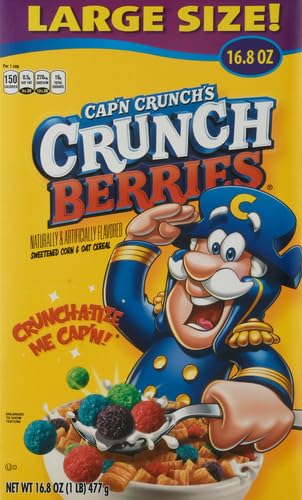 CAP’N CRUNCH CEREAL, CRUNCH BERRIES, 16.8OZ BOX