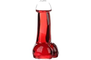 Funny Clear Wine Penis Glass, Creative Novelty Shape Wine Cocktail Transparent Glasses, Funny Cups for Beer Juice Drinks (Tra