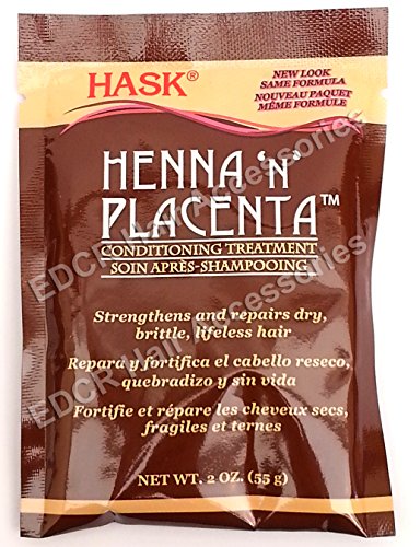 New Look Same Formula Hask Henna 'N' Placenta Conditioning Treatment 55g