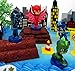 Cake Toppers Super Hero PJ Masks Deluxe Birthday Party Set Featuring Figures and Decorative Accessories