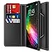 Maxboost Galaxy S8 Wallet Case [Folio Style] [Stand Feature] Premium Samsung Galaxy S8 Card Case [Black] Protective PU Leather Flip Cover with Card Slot + Side Pocket Magnetic Closure