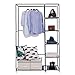 SONGMICS 43 Inch Portable Clothes Closet Wardrobe with Non-woven Fabric and Hanging Rod Quick and Easy to Assemble Black ULSF007