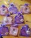 Anleolife 100pcs Purple Organza Bags Sheer Wedding Favors 3.9x4.7'' Lavender Baby Shower Drawstring Pouches Business Sample Display Gift Bags Soap Organizer 10*12cm(purple butterfly with gold print)