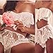 Toraway Lingerie, Sexy Women Exotic Nightwear Lingerie Lace Underwear Set (Large, White)