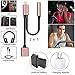 DOESIT 2 in 1 Phone Adapter 3.5mm Audio Jack Compatible iPhone X iPhone 8 8 Plus 7 7