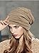 Spring Fever Men Women Adults Unisex All Season Slouchy Skull Cap Wrinkled Hat Lightweight Beanie 2 Pack: Black/Grey