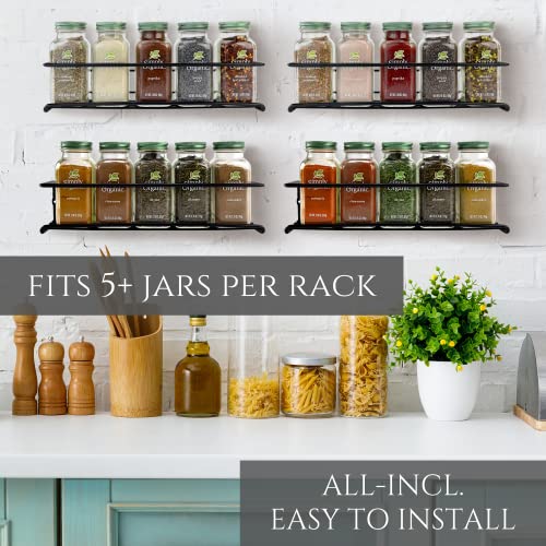 ZICOTO Space Saving Spice Rack Organizer for or Wall Mounts