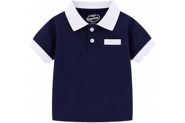 Mud Kingdom Little Boys Polo Shirt Cute Stripe Summer