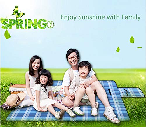 Izene Grande Coperta da Picnic all\'aperto, 200 x 200 cm, Telo Grande per la Spiaggia, Tappetino Impermeabile, per Il Campeggio e i Viaggi su Erba, Impermeabile e a Prova di Sabbia