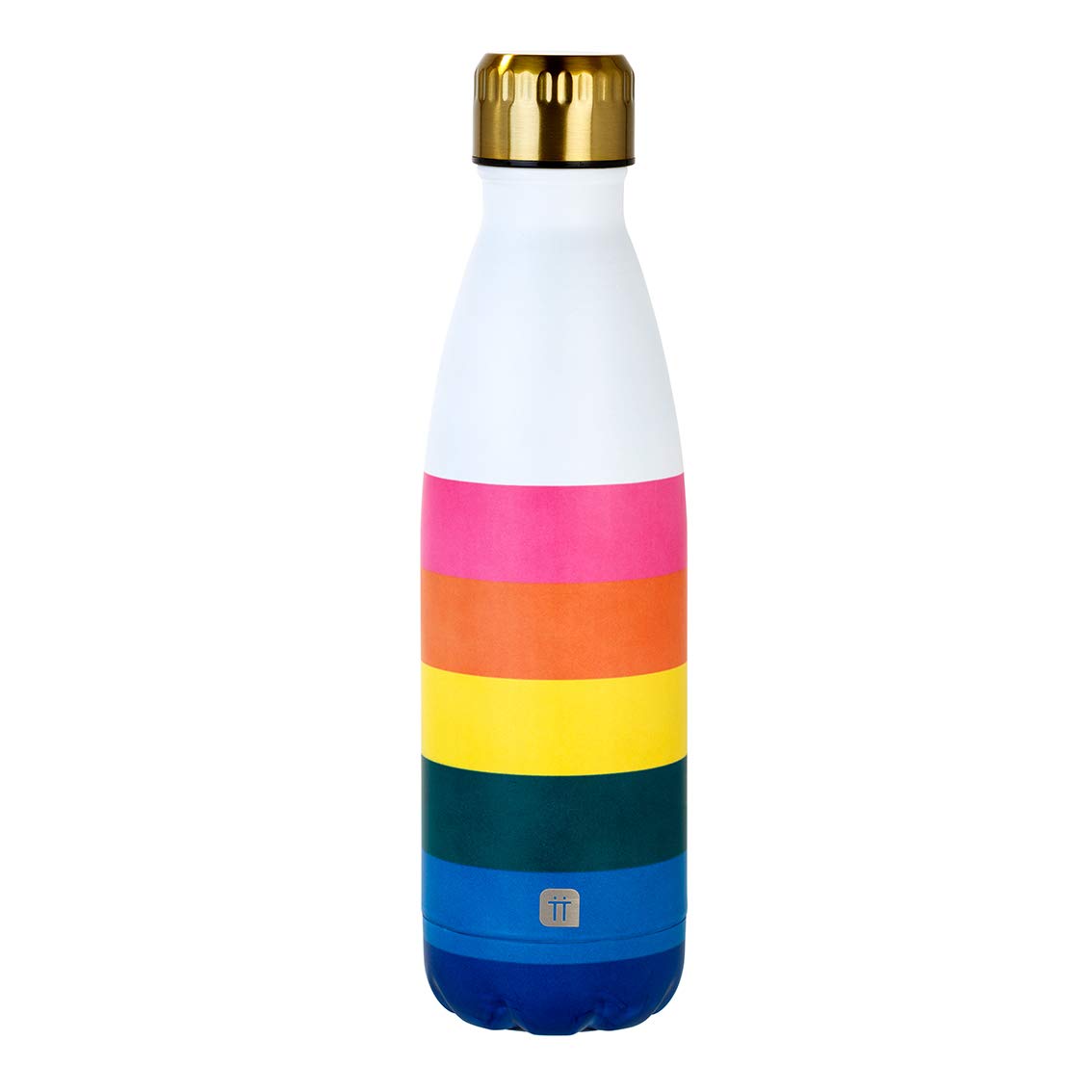 Talking Tables Rainbow Bottle Double Walled Stainless Steel Vacuum Flask & Water Bottle-12 Hot & 24 Hours Cold 500ml-BPA Free Ideal as a Pride Gift for him or her, RBBOTTLE, 500ml