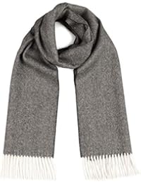 Herringbone Alpaca Scarf - 100% Baby Alpaca (Charcoal Herringbone)