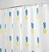 mDesign Pineapple PEVA Shower Curtain, Mold & Mildew Resistant - 72