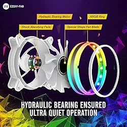 EZDIY-FAB White Moonlight 120mm RGB Case Fan with