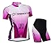 sponeed Women Bike Clothes Fashion Cycling Jersey and Shorts Set 3D Gel Short Sleeve