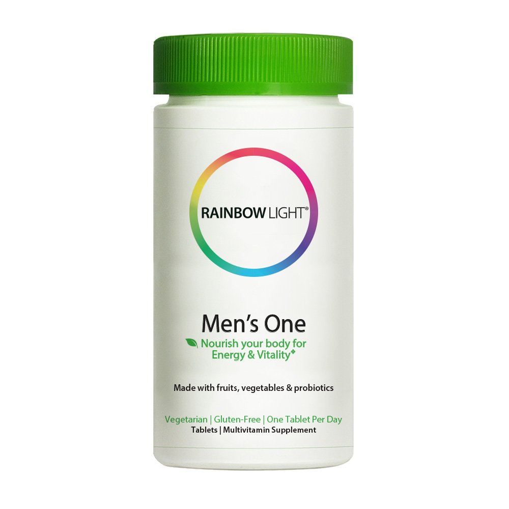 Rainbow Light - Men's One Multivitamin - Probiotic, Enzyme, and Vitamin Blend; Supports Energy, Stress Management, Heart, Prostate, Muscle, and Sexual Health in Men; Gluten Free - 150 Tablets