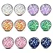 ATIMIGO Stainless Steel Druzy Stud Earrings Set for Girls Women Hypoallergenic Pierced Earrings (6 pairs)