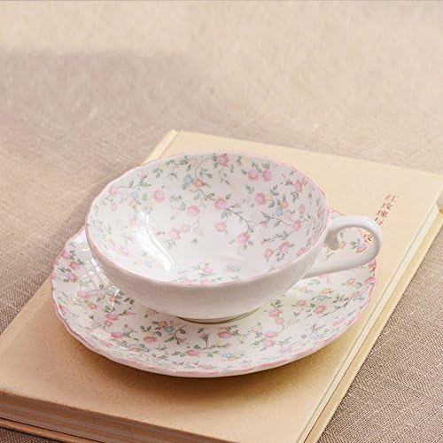 Dinner Sets HAIZHEN Bone China Coffee Cup Set Ceramic Continental Pastoral Black Tea Cup (a Variety Of Patterns Optional) Ceramic (Color : #7)