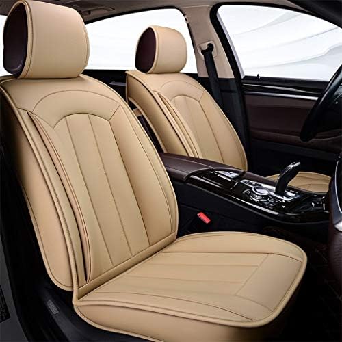 カーシートカバー 予約販売品 5人乗り車用ユニバーサルフロント リアフルレザーfour Seasons Pad Beige Airbag Compatible Color