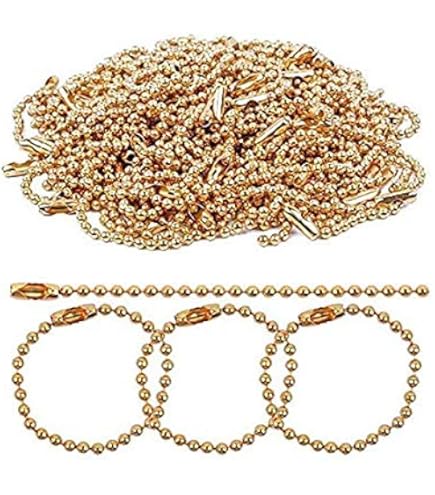 IFUAQZ Stainless Steel Bead Ball Chain Necklace - 2.4mm, 38 Inch Adjustable, With Connector Clasp (3-10 Pcs Options) - View #7
