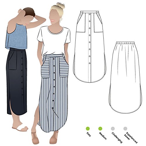 Style Arc Sewing Pattern - Indigo Maxi Skirt (Sizes 18-30)