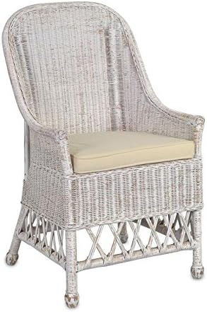 Crafted Home Ruston Casual Textured Chair, 22" Length by 23" Width by 39" Height, White